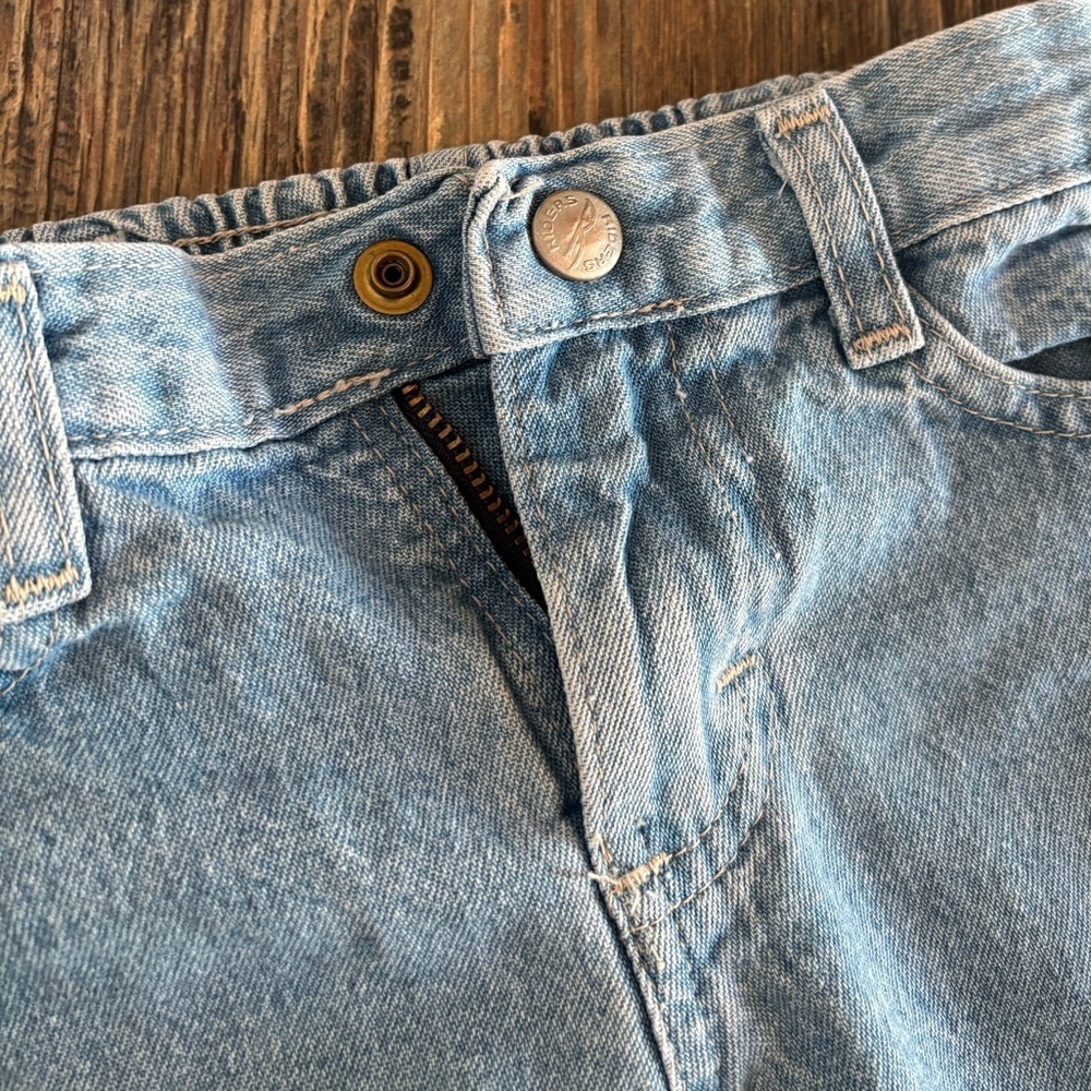 Vtg Lee Riders Baby Jeans 12 Months Light Blue Denim Ruffle Hem Elastic Waist - Picture 7 of 9